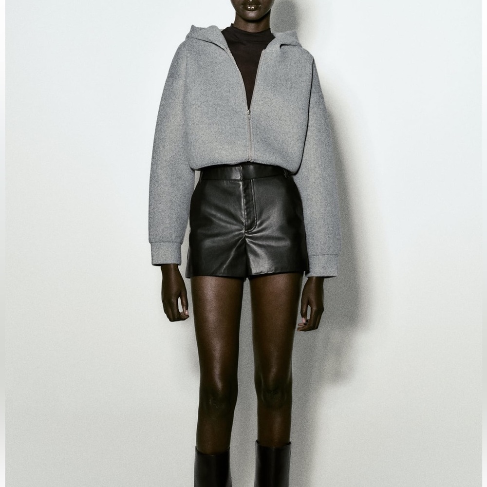 Zara faux leather shorts